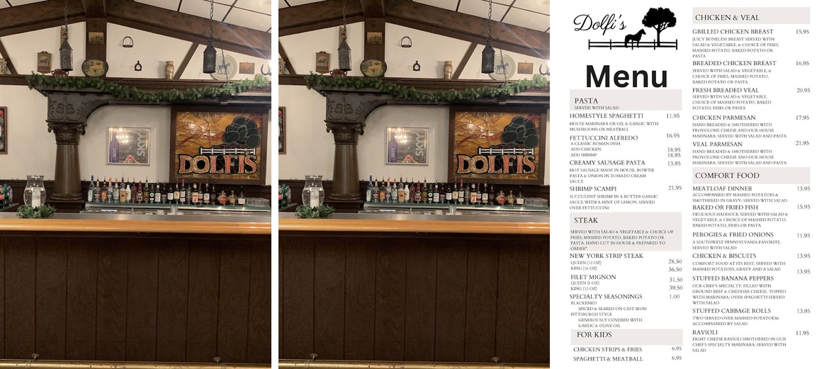 Dolfi's Menu